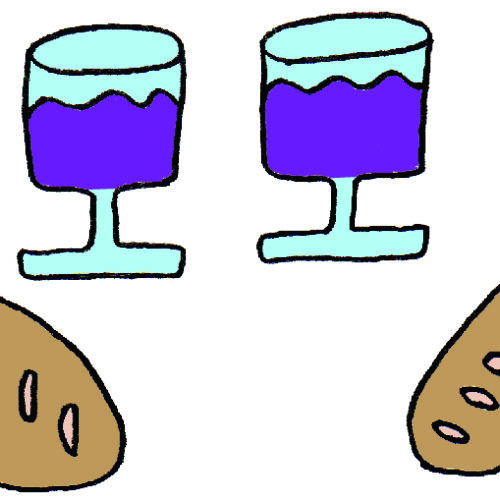 教会学校のワンポイントに 子羊の水彩画のイラスト たまものクラブ