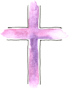 ピンクの十字架のイラスト